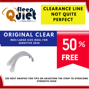 Sleep Quiet Clear Original (1 Size Large / Medium) Nasal Strips